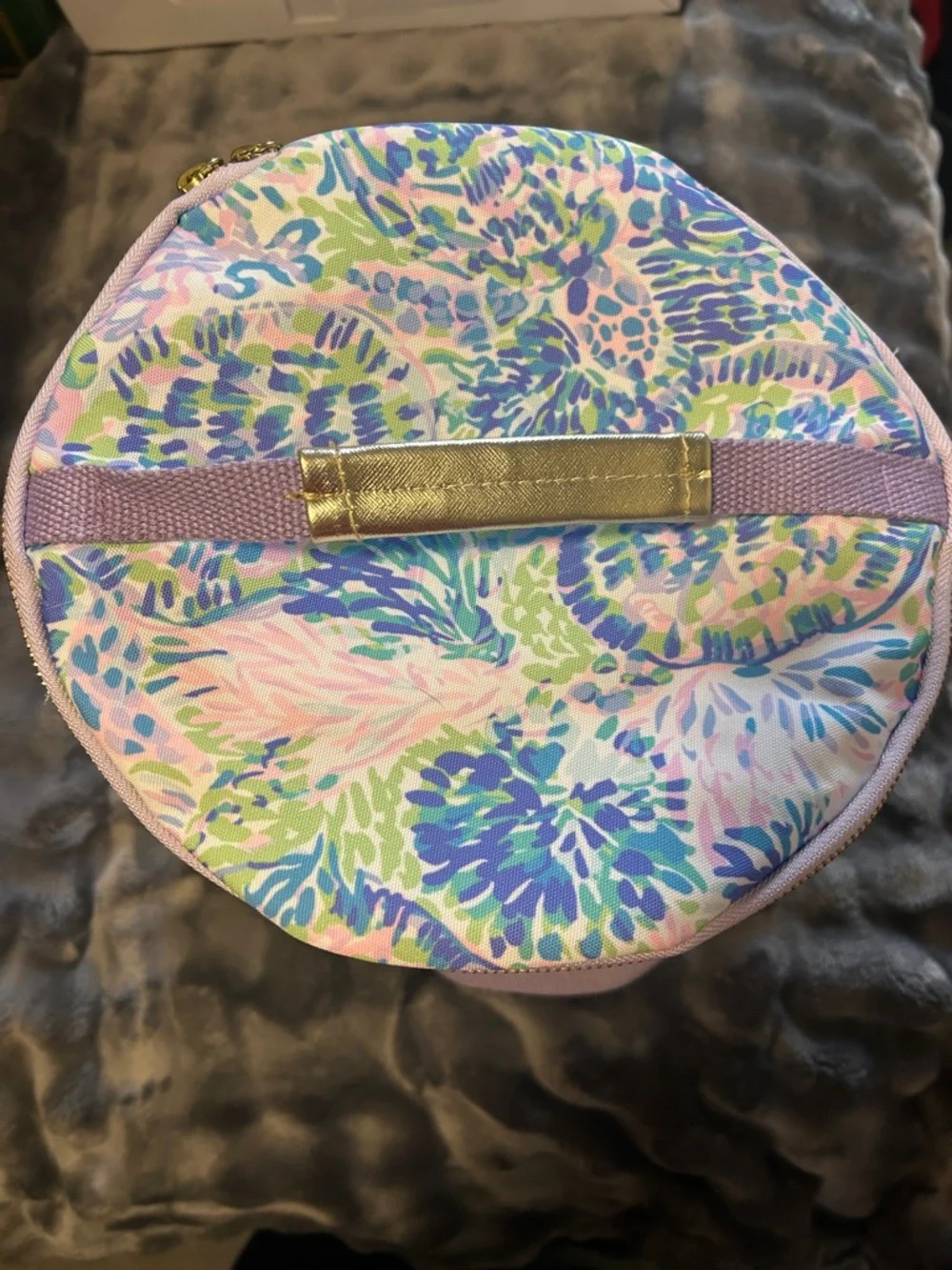 Lilly Pulitzer Pastel Floral Cooler with Gold Logo - Picture 2 of 5